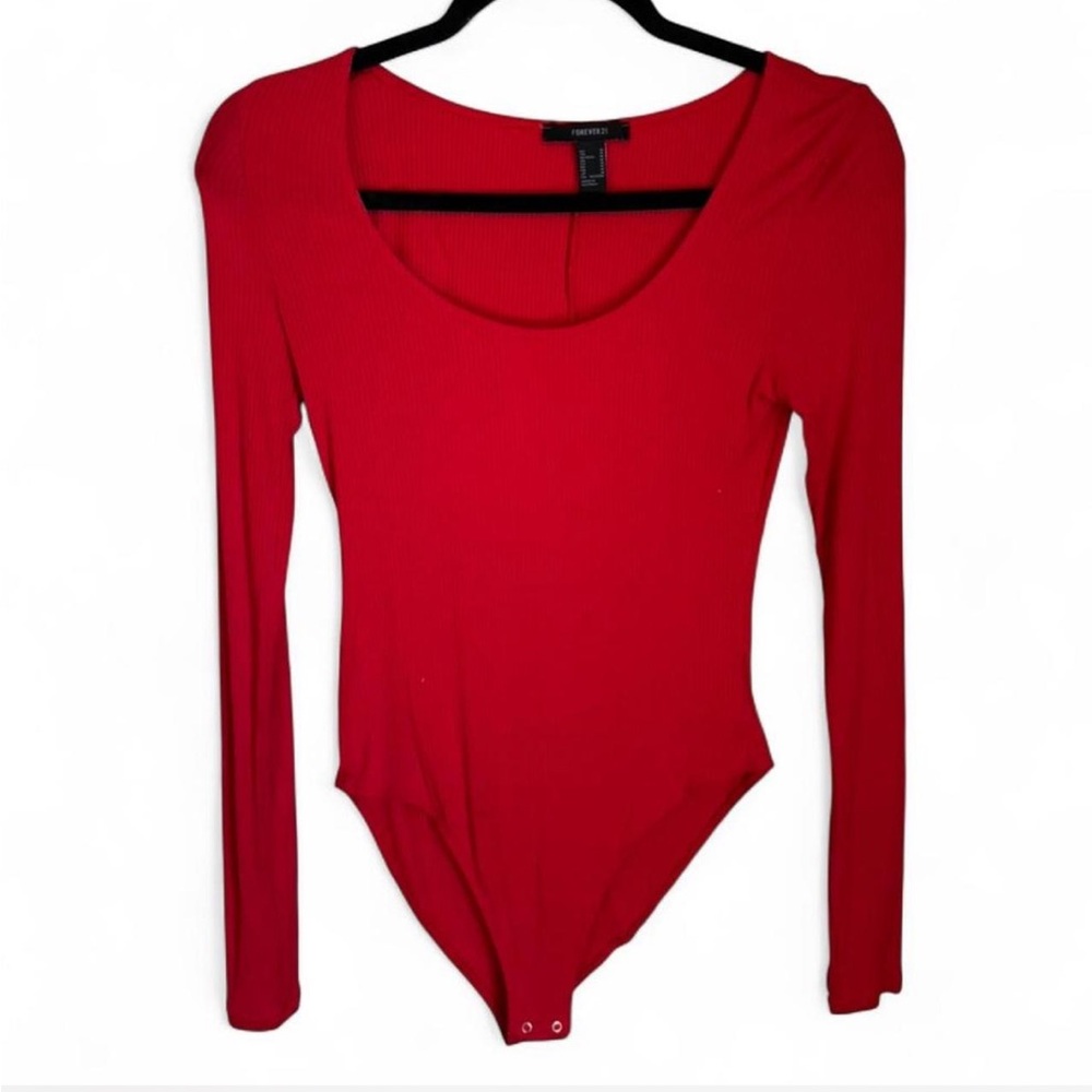 Forever 21 Scarlet Scoop Neck Bodysuit